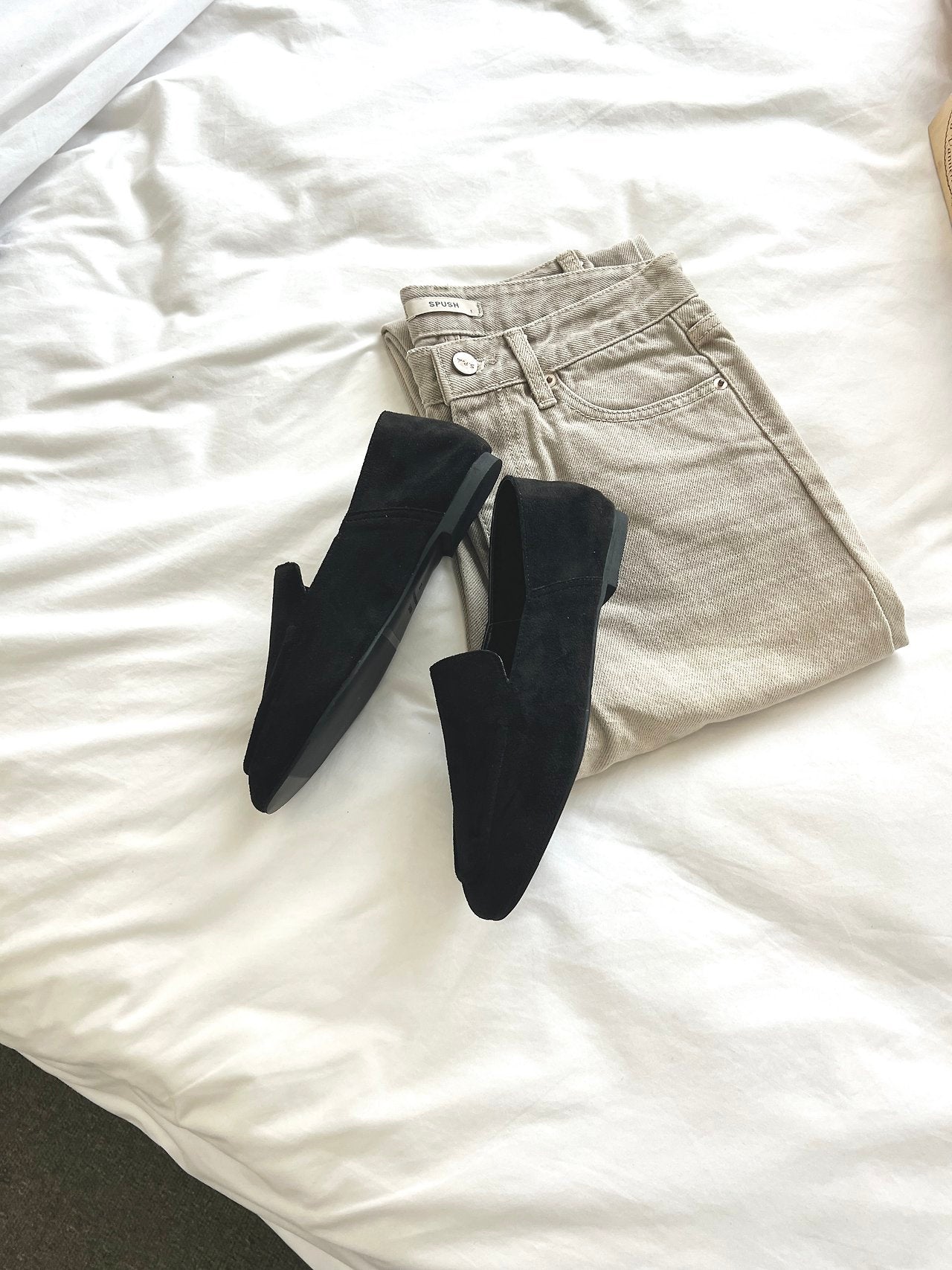 Suede soft loafers