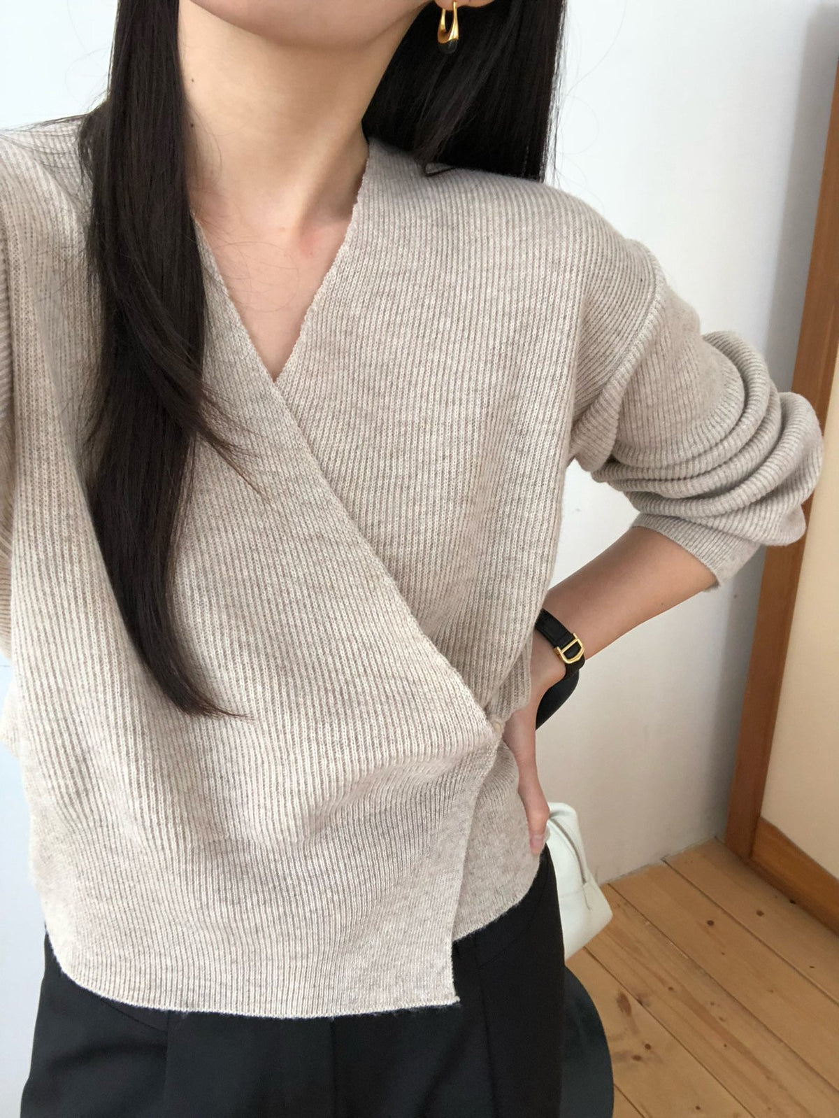 line wrap knit-3col