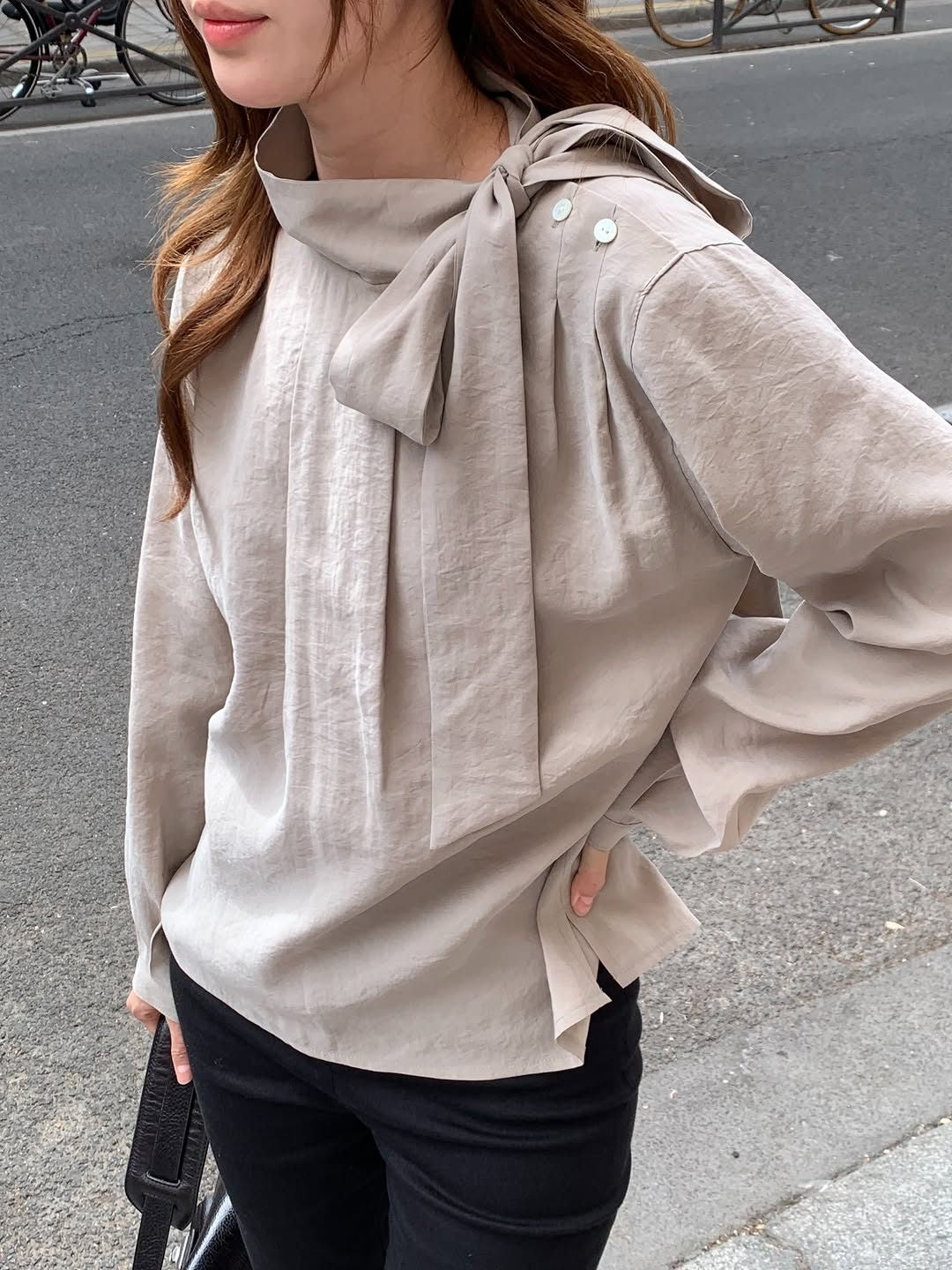 Ere scarf blouse-2col
