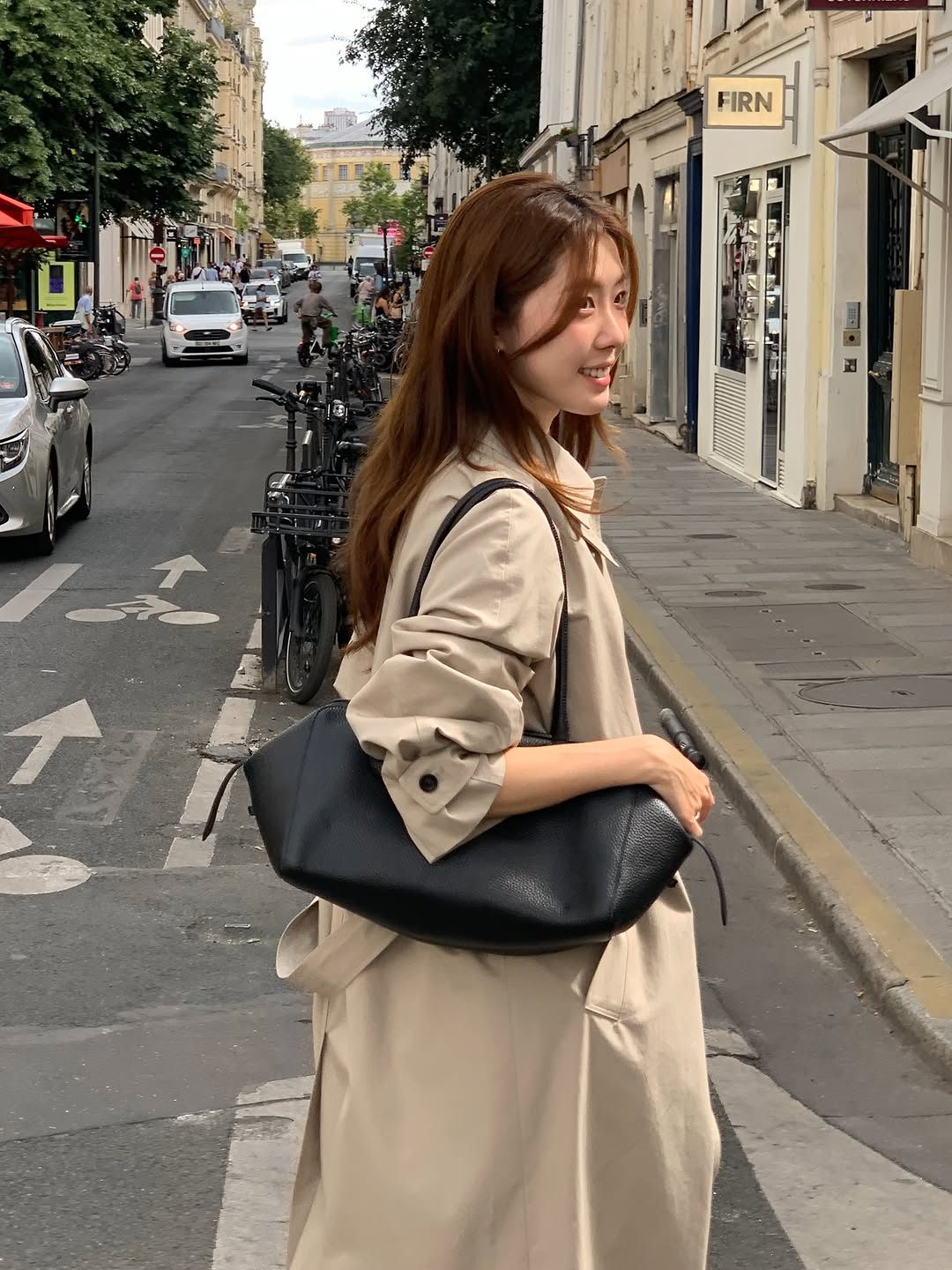 Barnet long trench coat