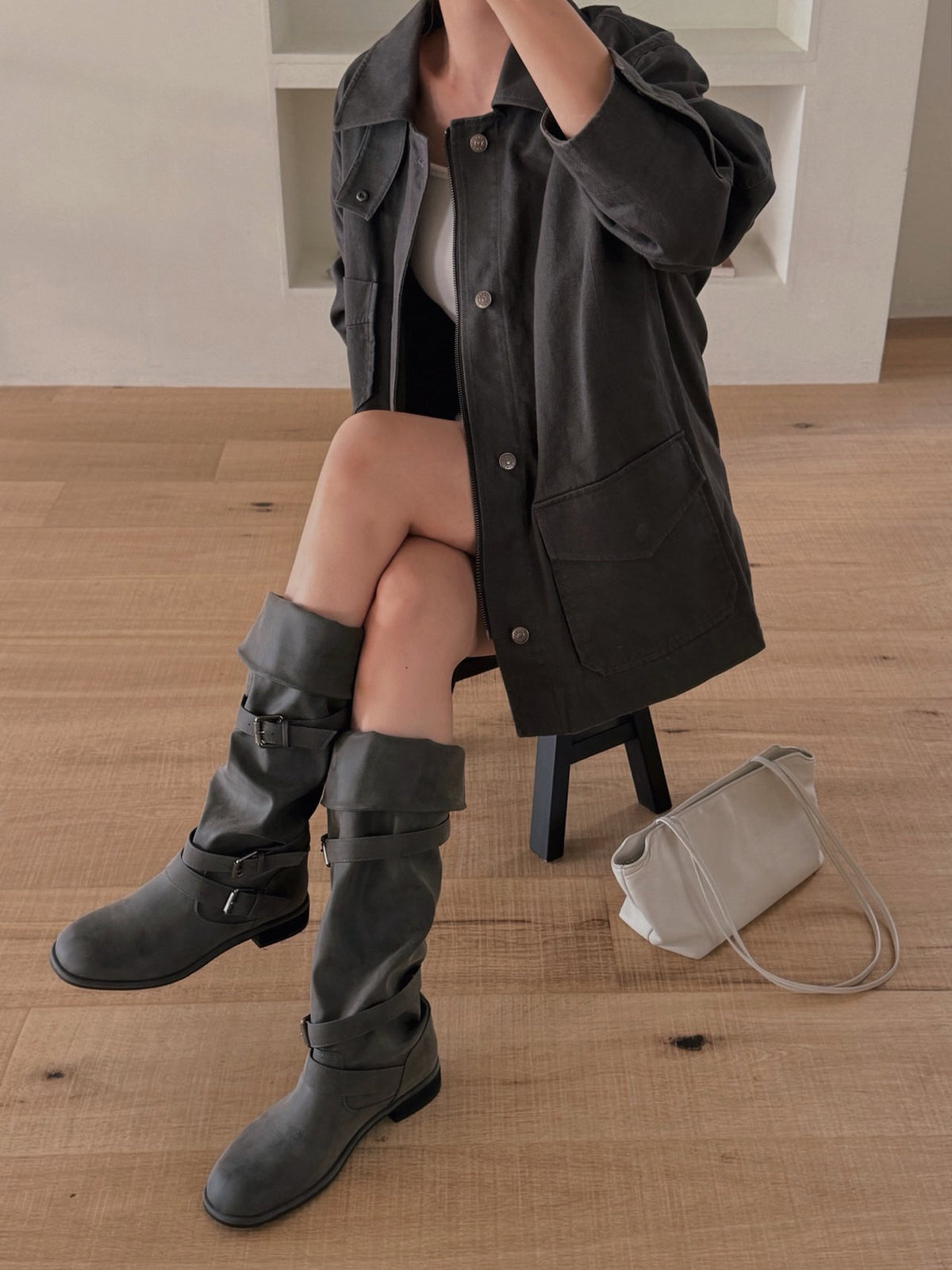 belted slouch boots-2col