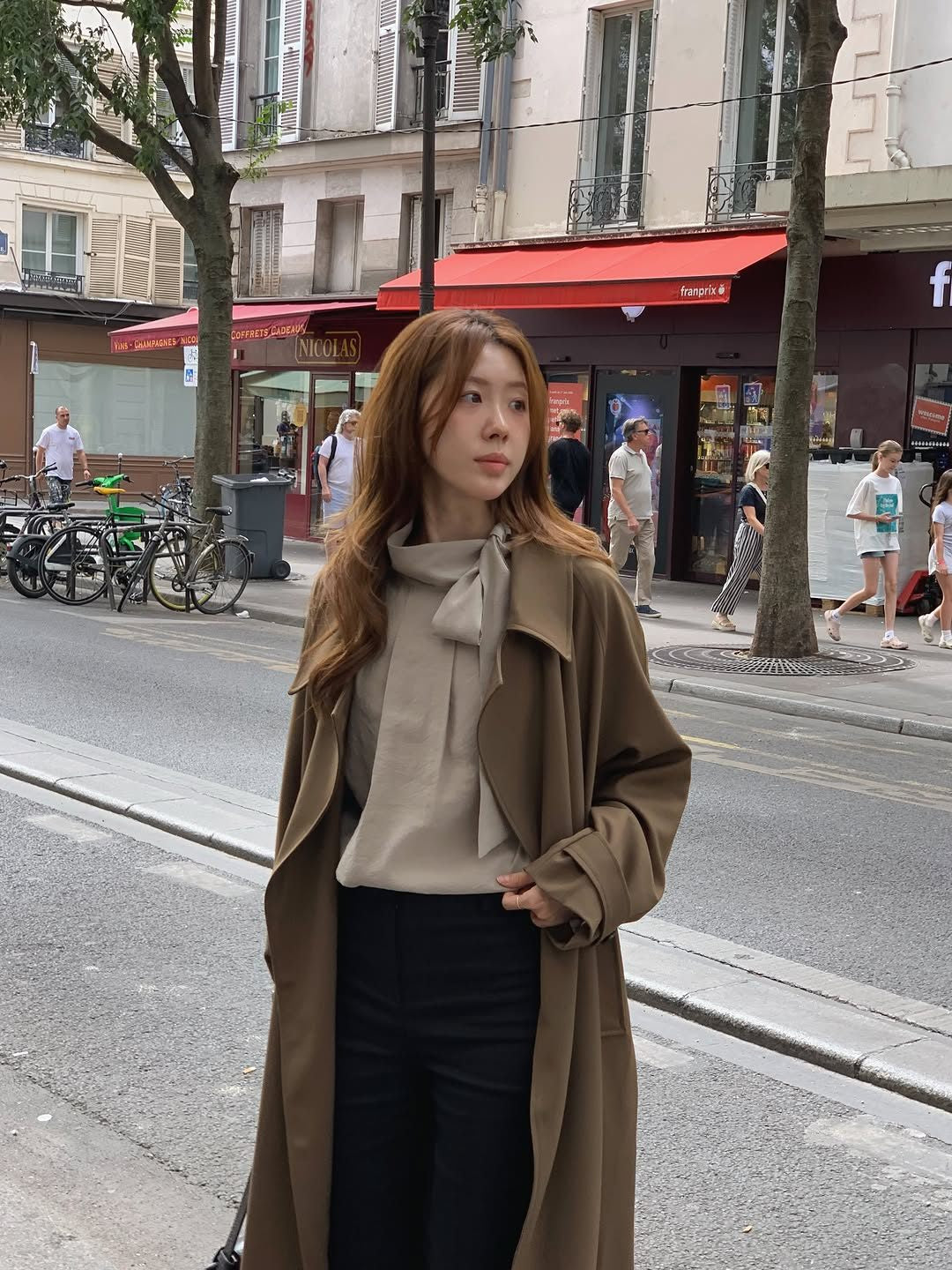 mare stripe-lining trench coat-2col