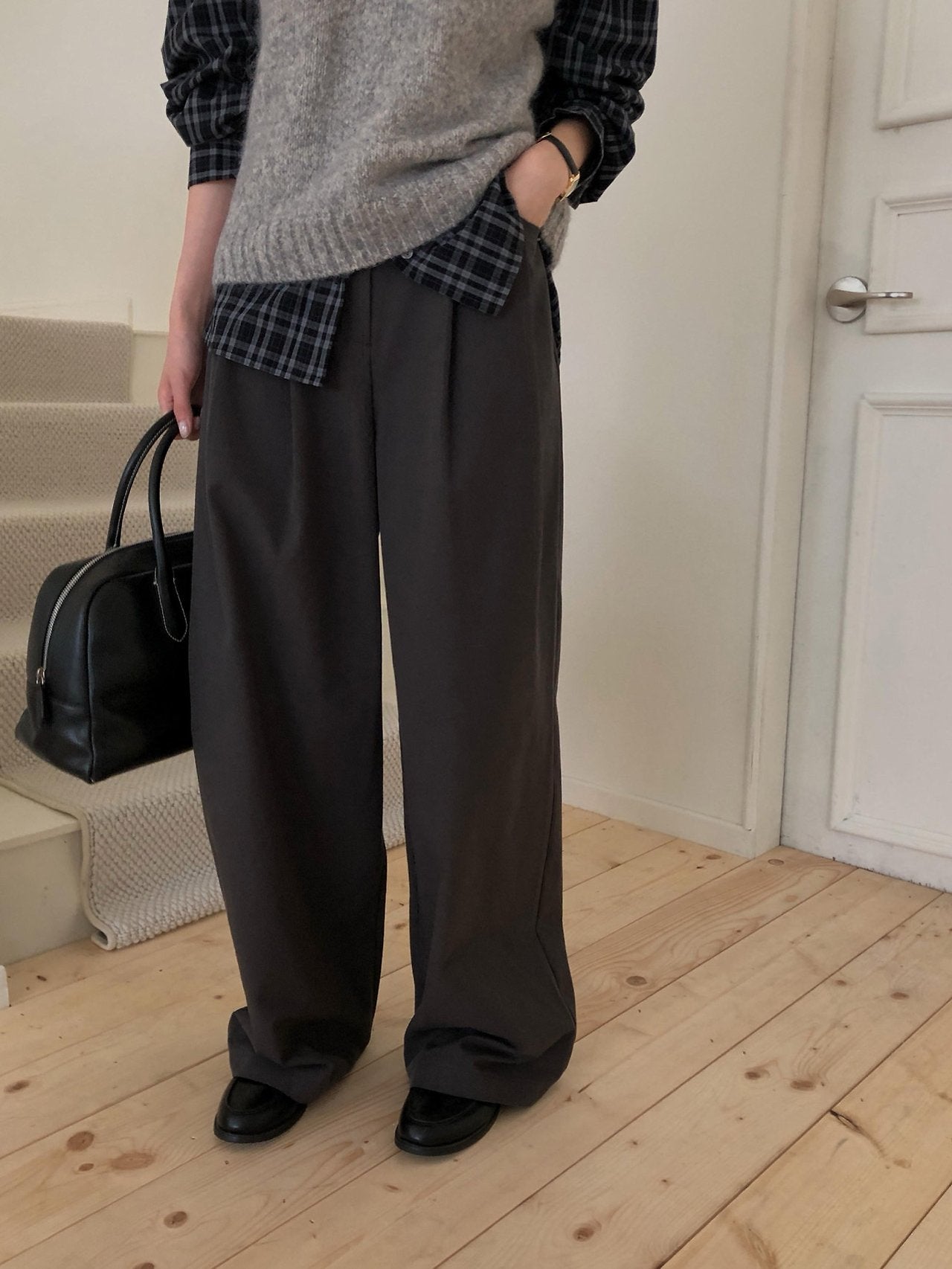 tony cotton pants-2col