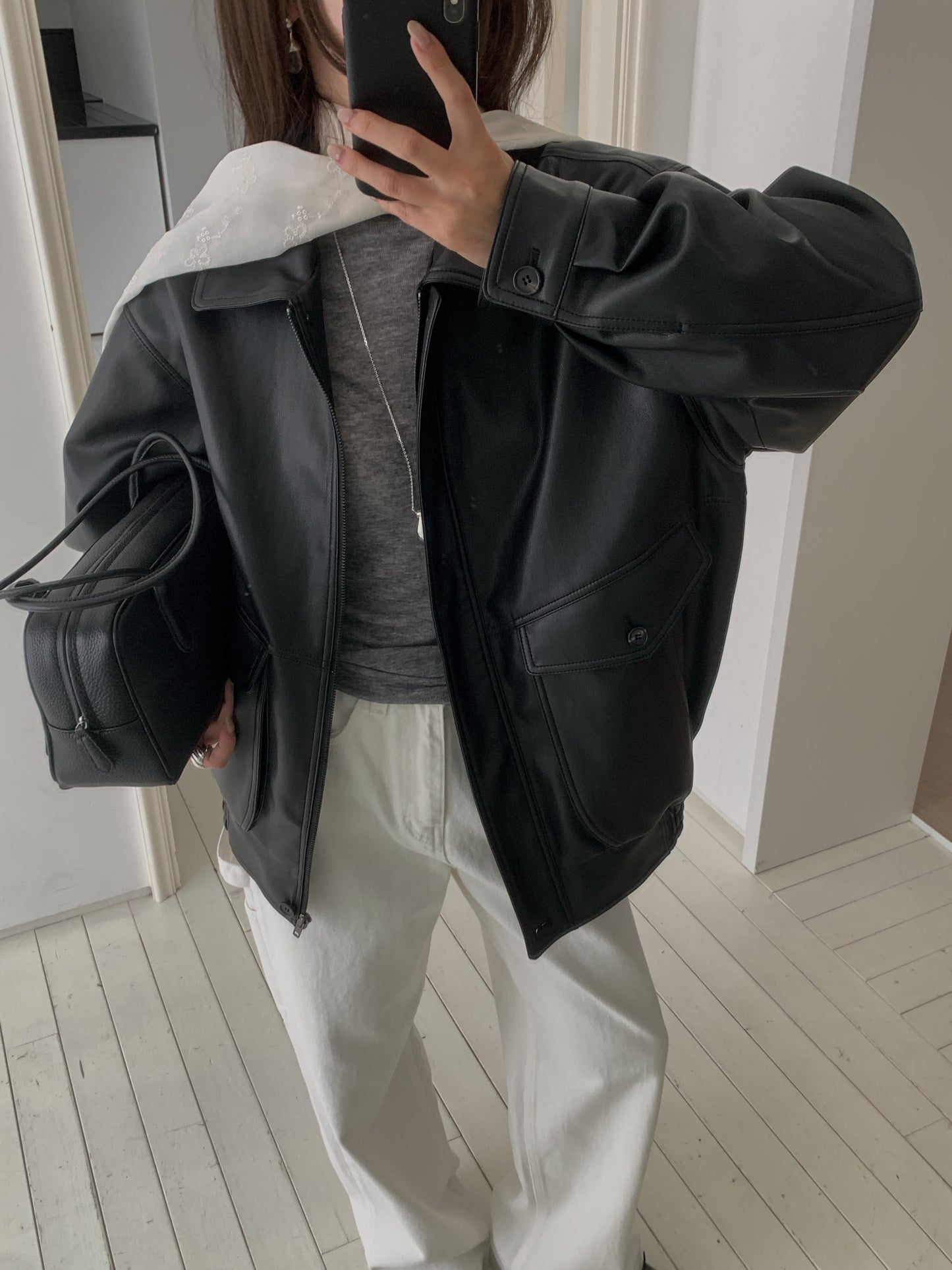 mone leather jacket