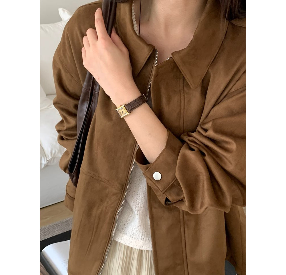 Mented Suede Jacket-2col
