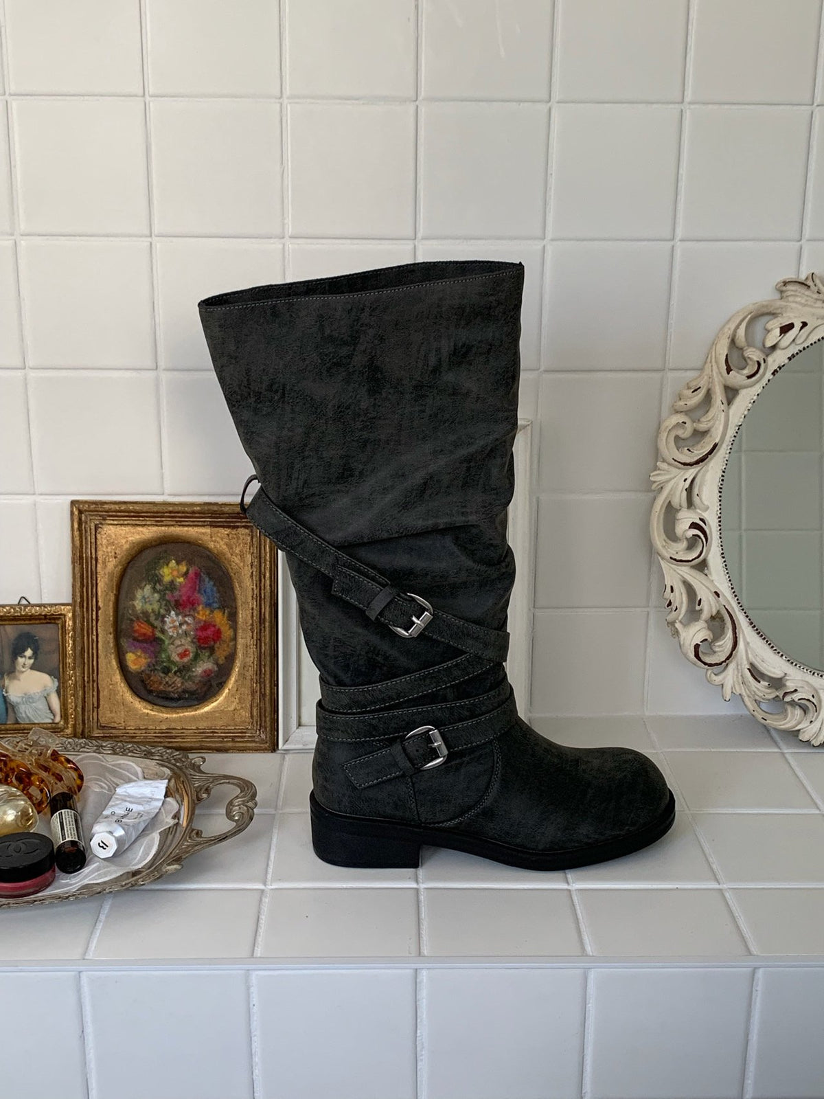 vintage belt boots-2col