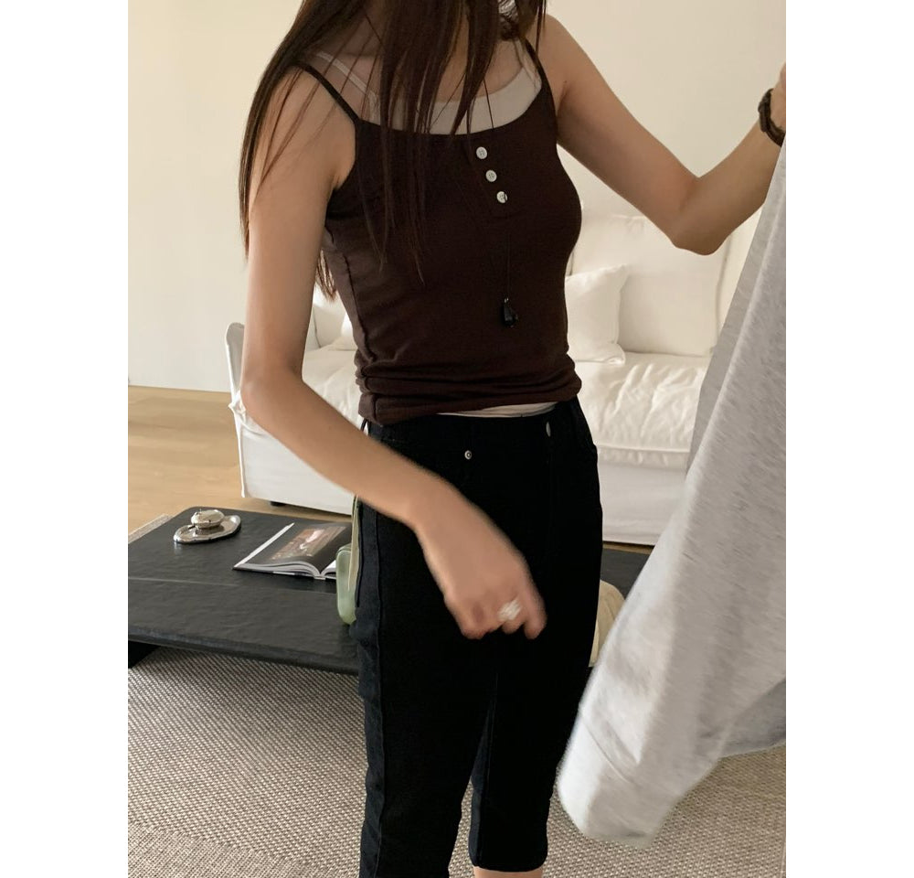 Low-rise capri pants