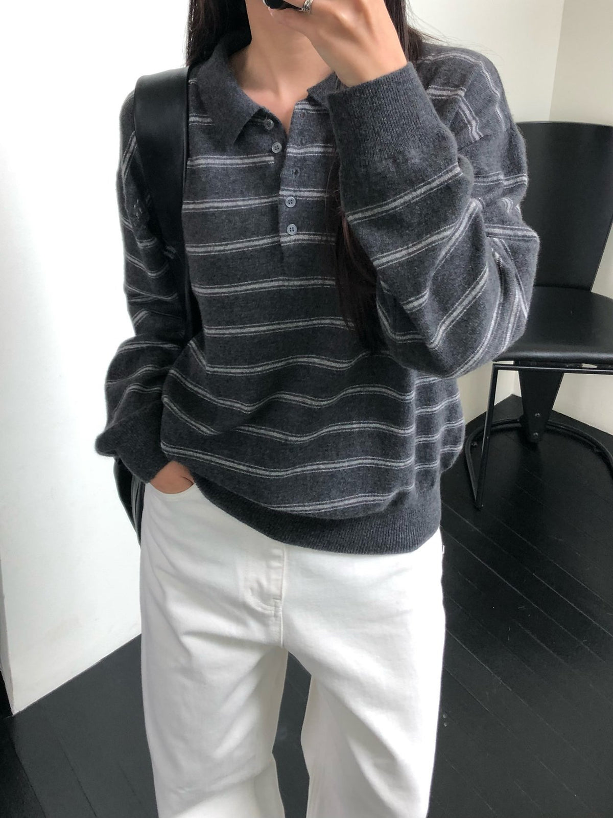 urban stripe knit-3col