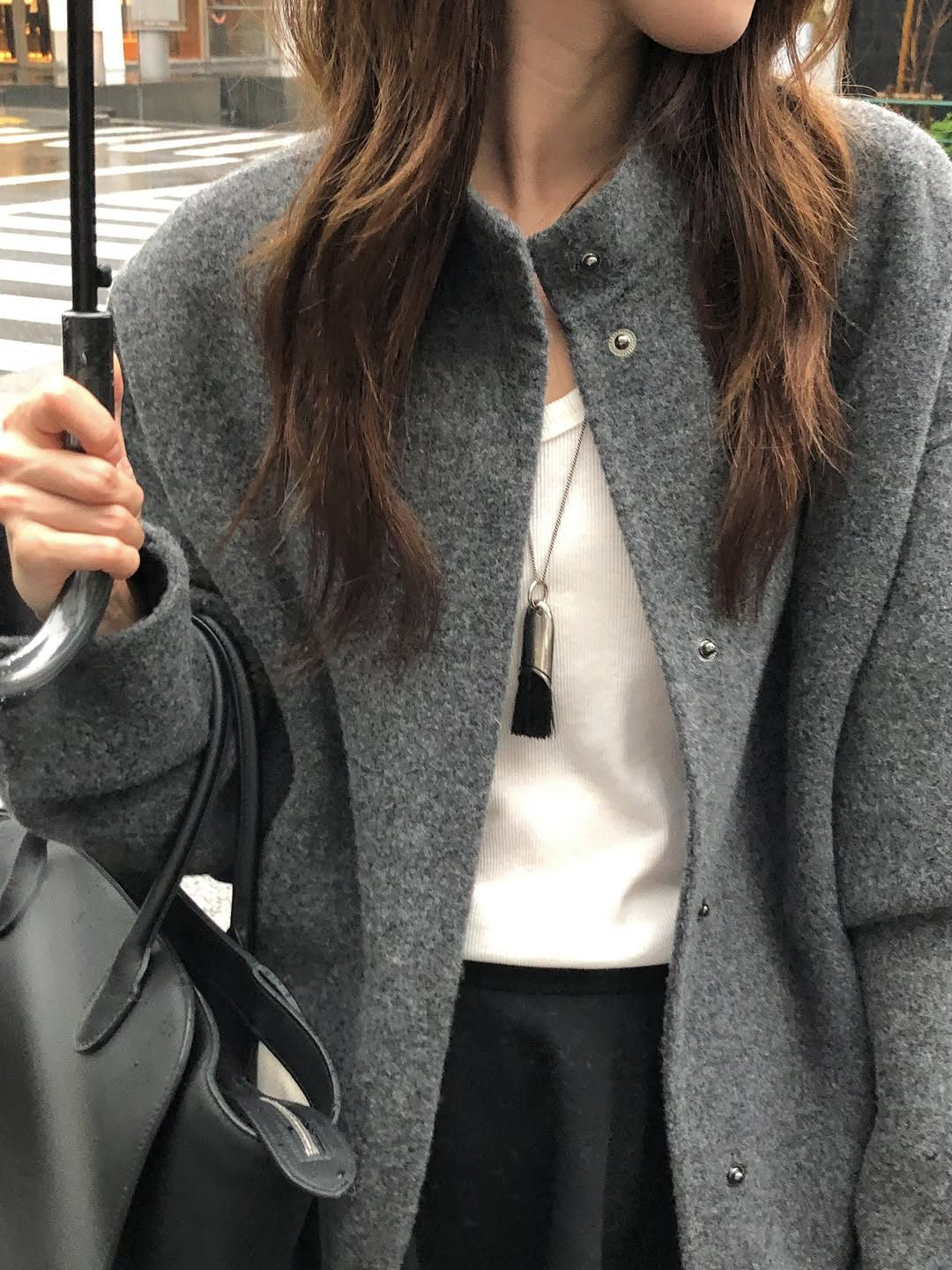 delphine wool handmade blouson-2col