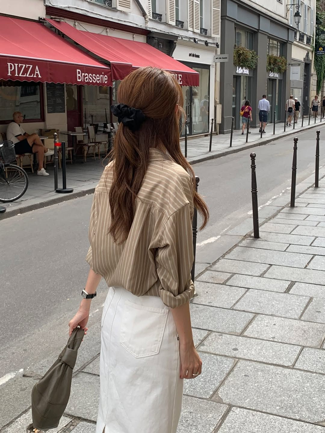 Soren tencel stripe shirt