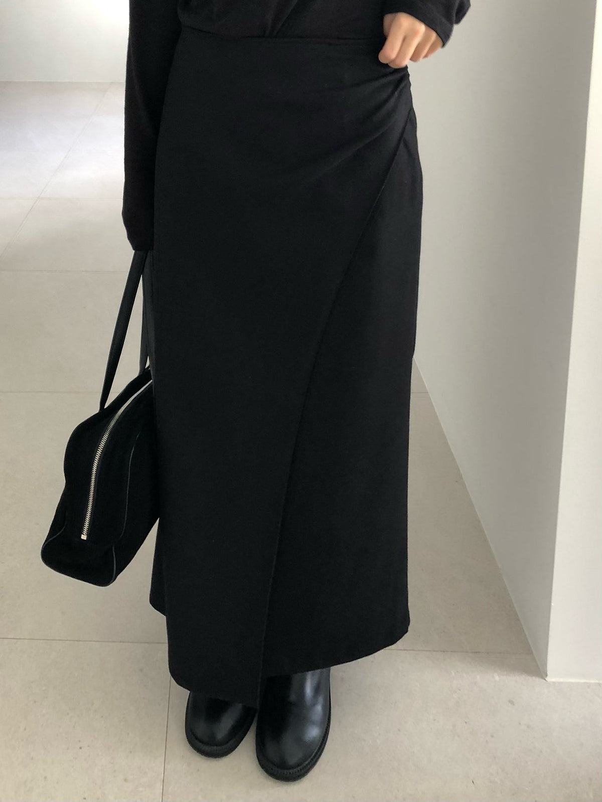 ched shirring skirt-2col