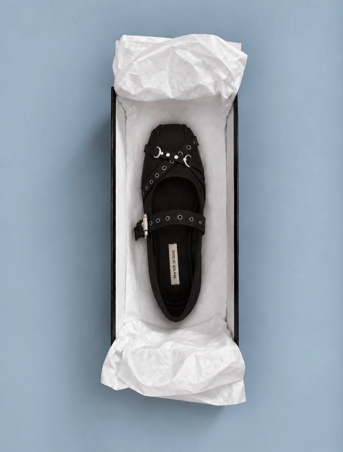 chrome eyelet flat-2col
