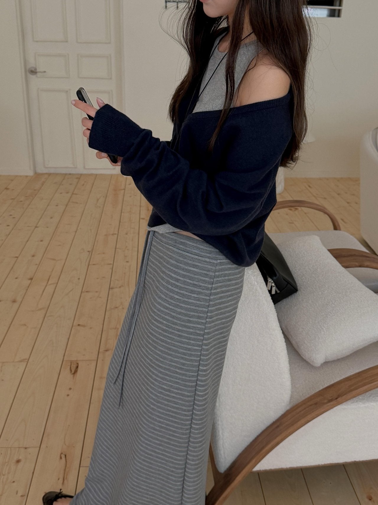 low neck knit-3col