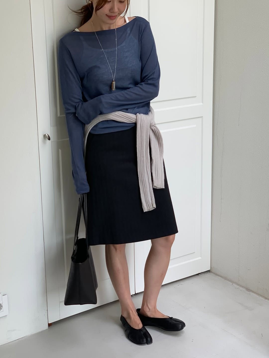 Noel A-line midi skirt-3col