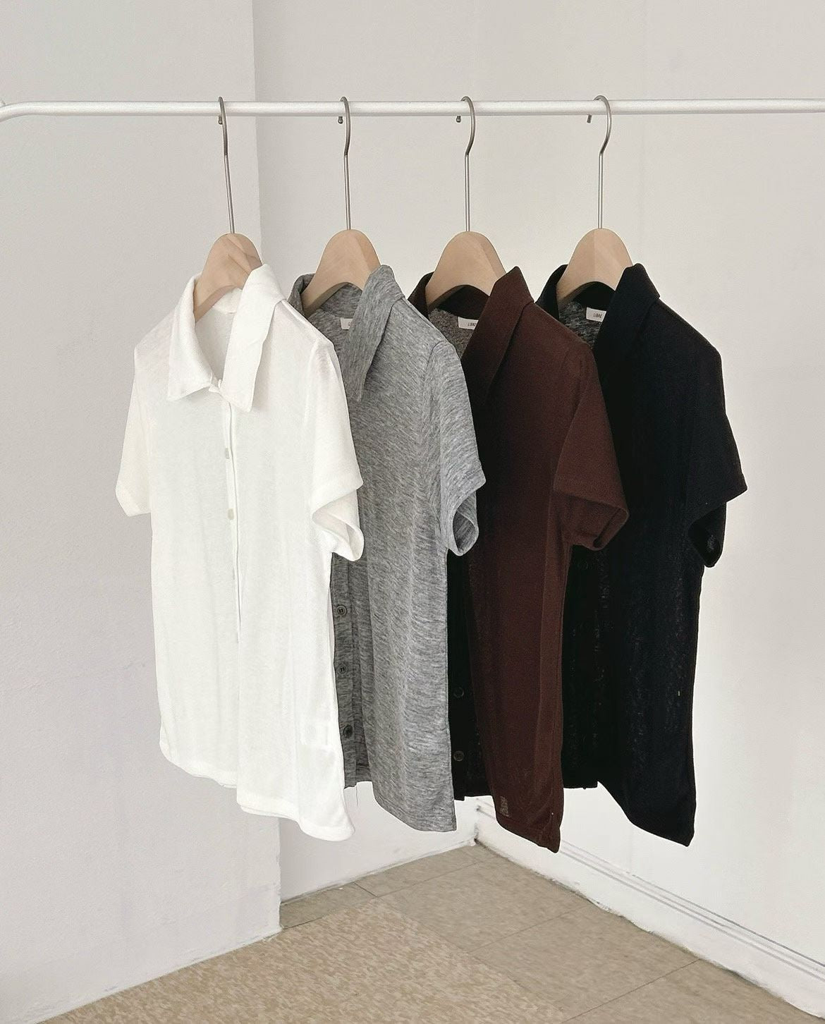 half collar cardigan-4col