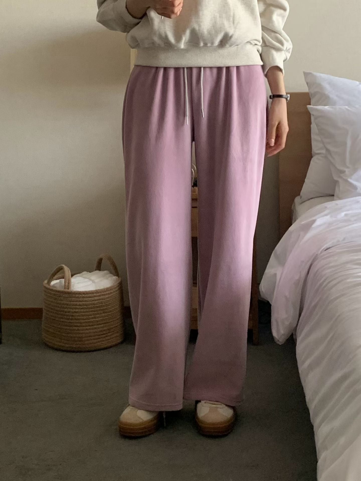 Haimi velua wide pants-4col