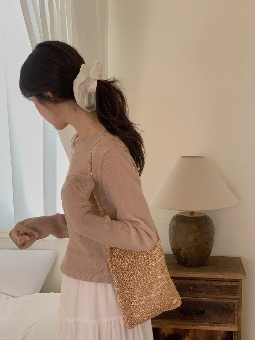 Nudy rib linen knit-4col