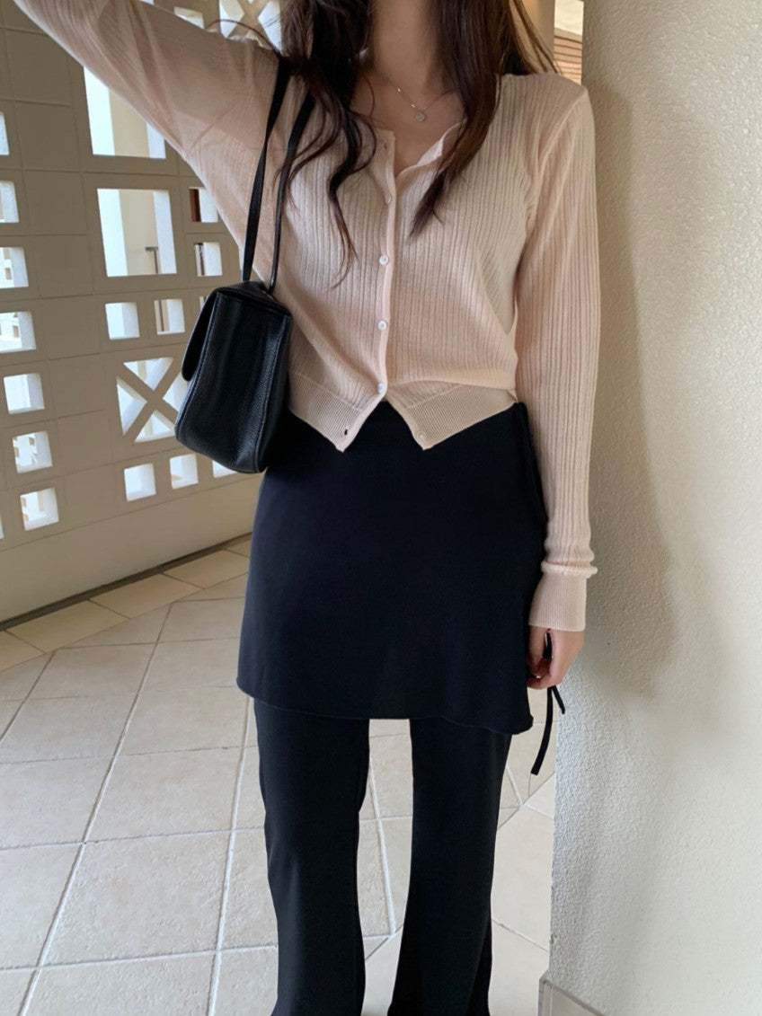 black wrap pants set