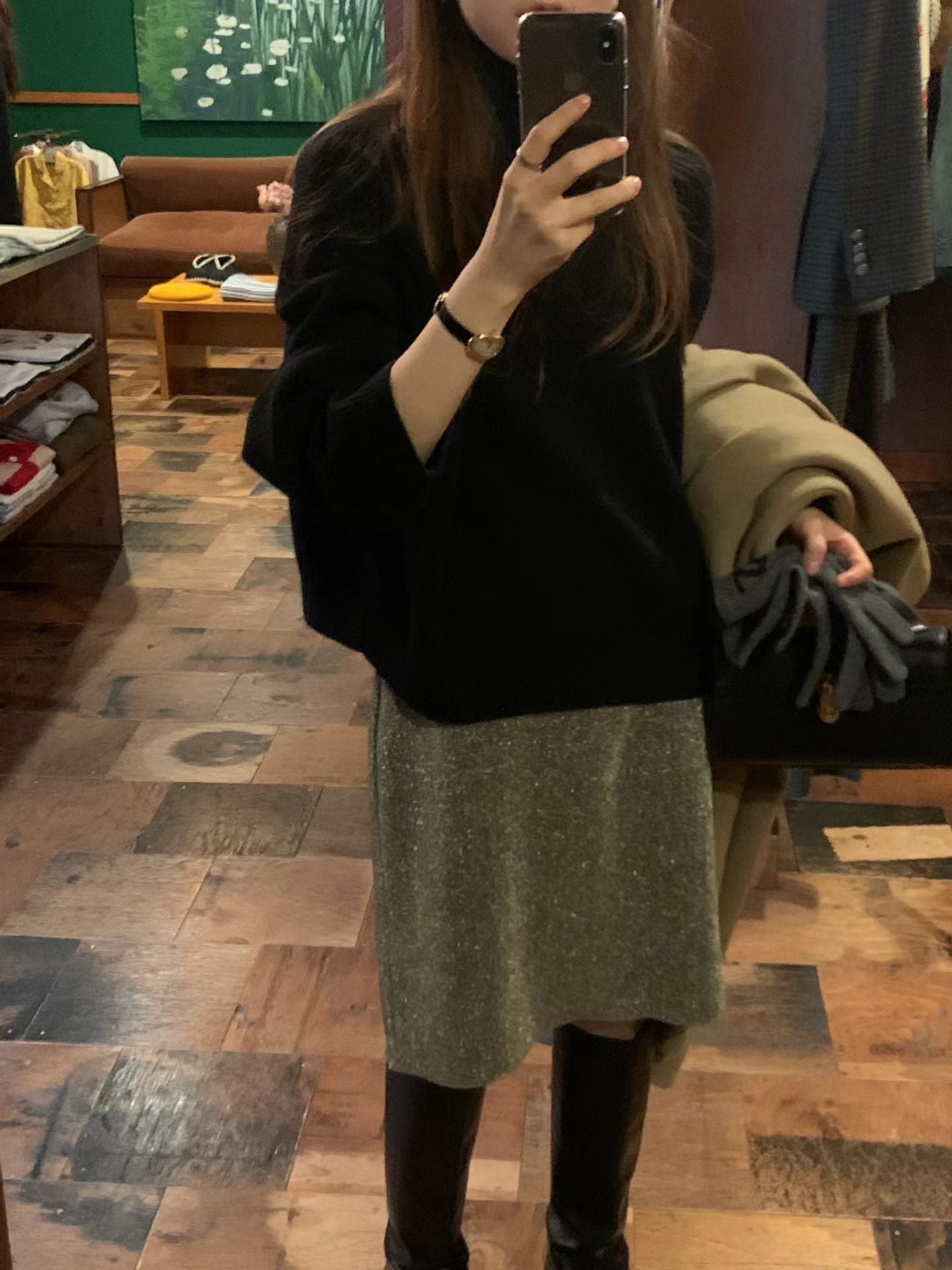 Ounce glitter banding skirt-2col