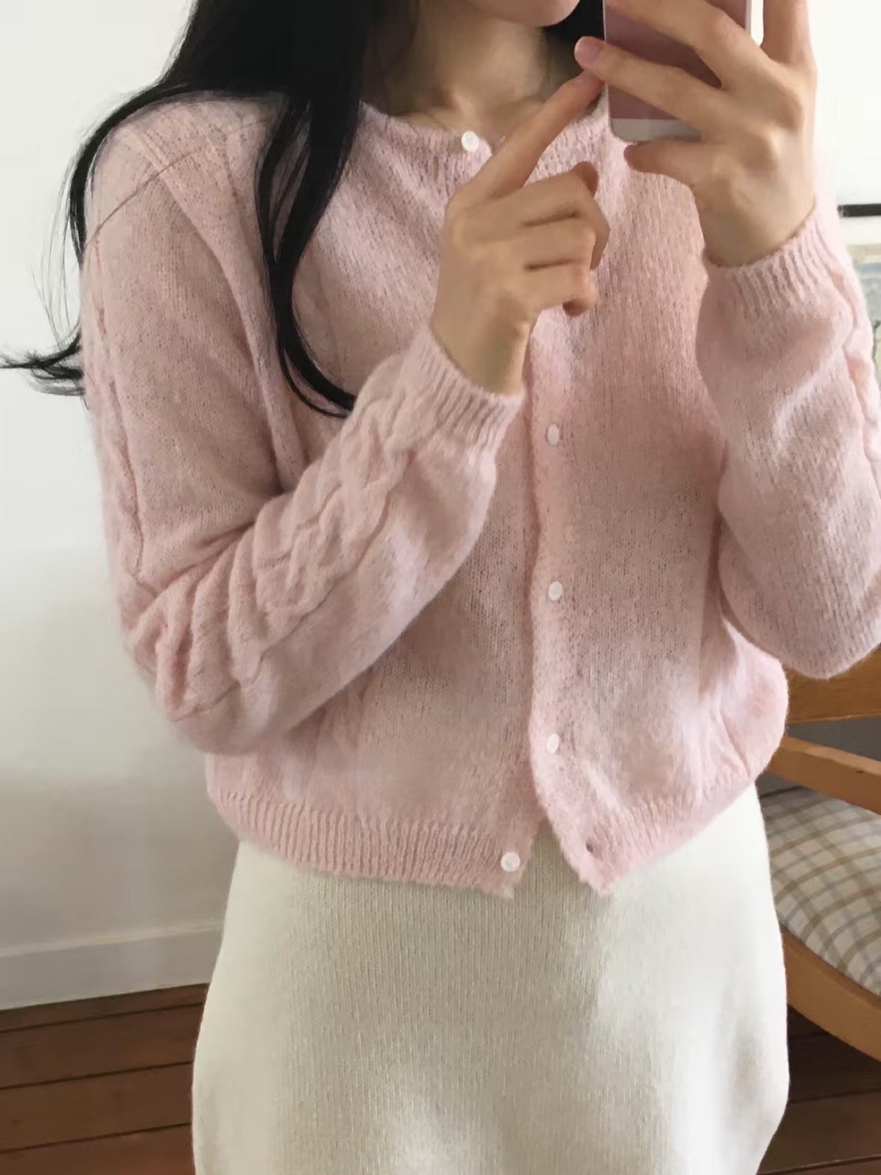 Kitty alpaca twisted cardigan-3col