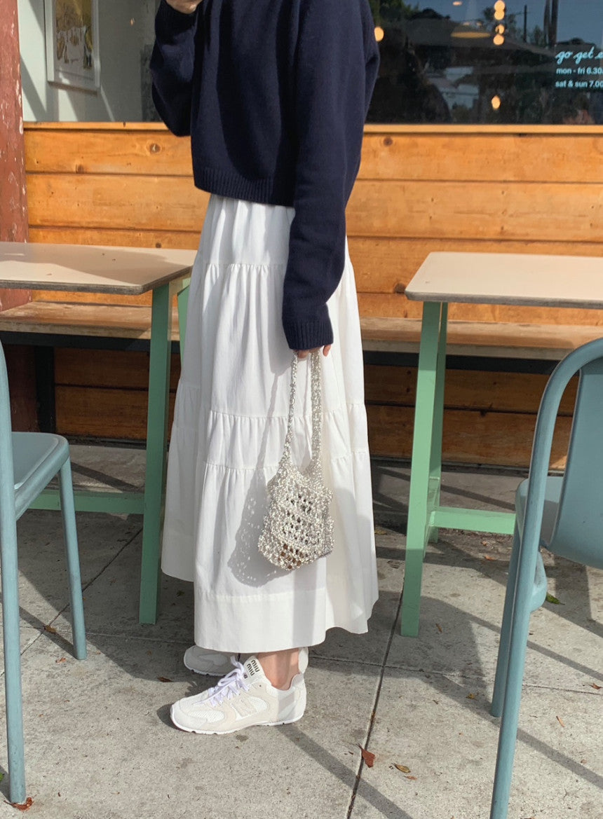 liter anna teard long skirt-2col