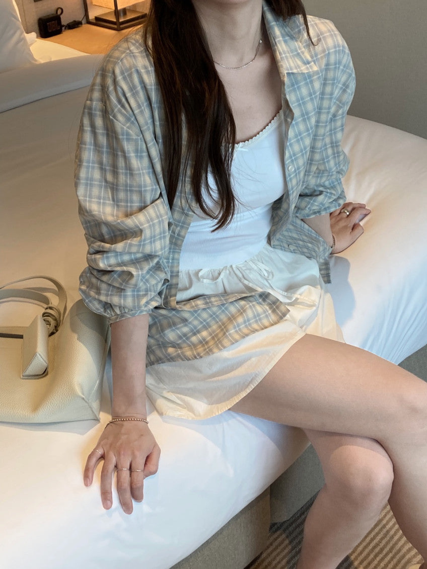 Ripple check shirt-2col