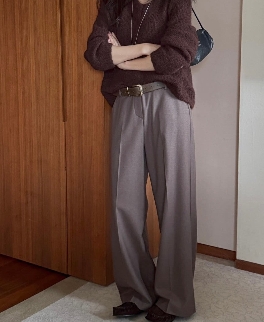 Match wool slacks-2col/ショート丈あり