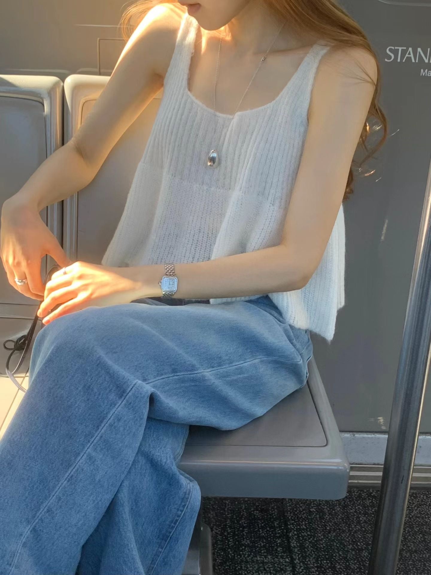 Ounce rosy mid blue denim