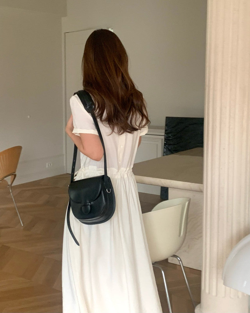 Ellen pintuck half-sleeve onepiece-2col