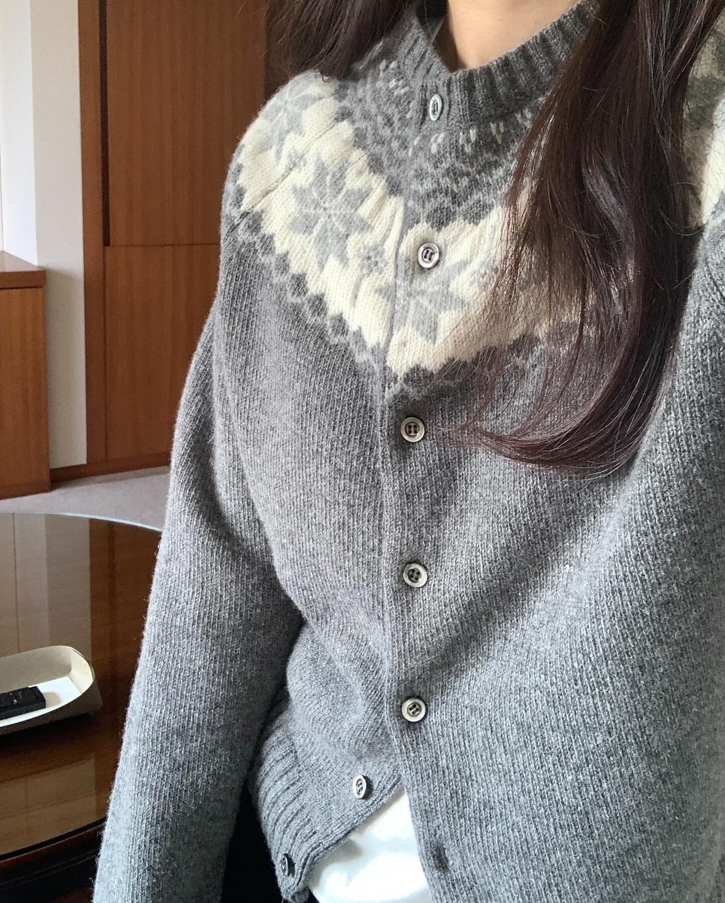 Otaru snowflake jagad cardigan-2col