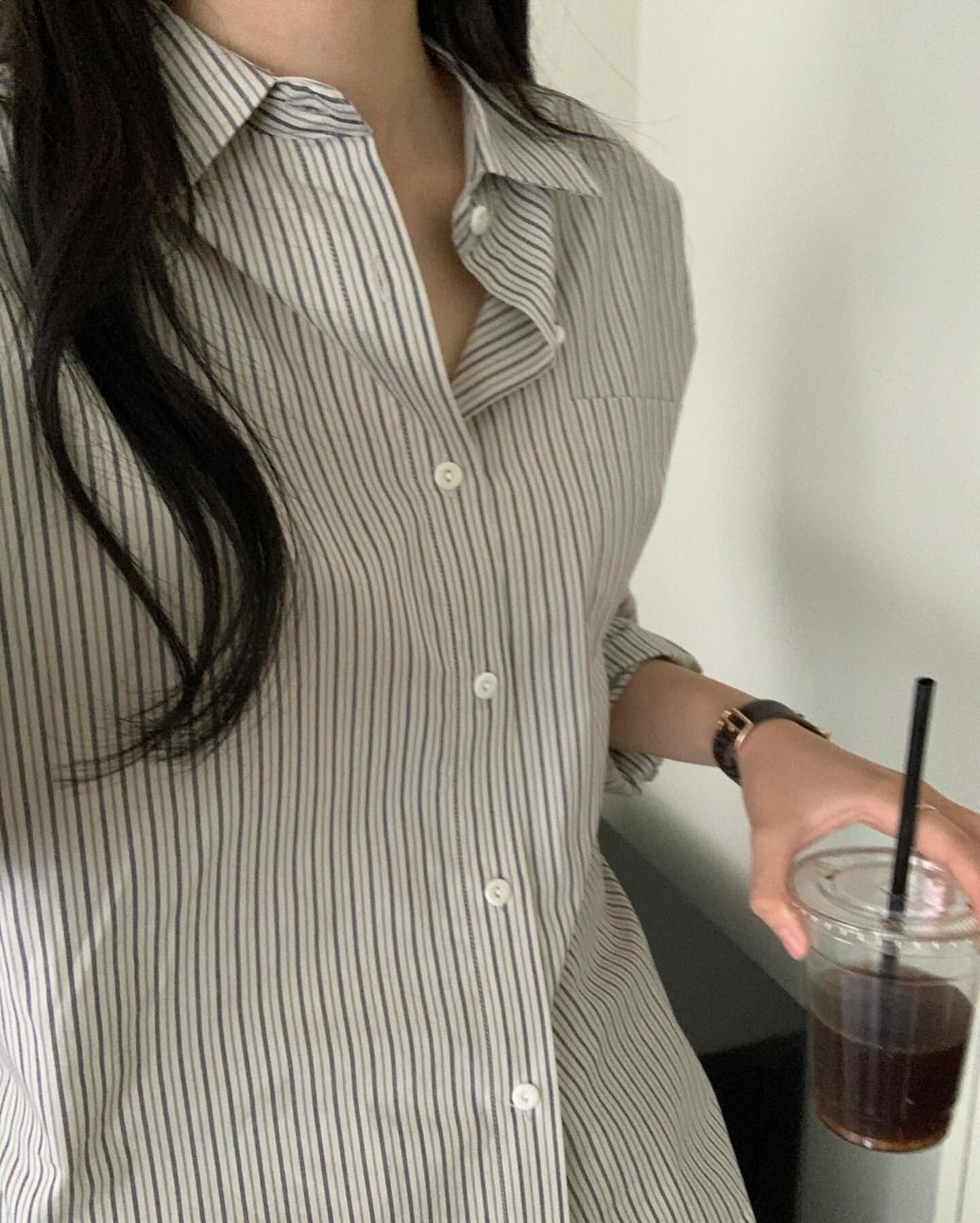 Sierra stripe shirt-2col