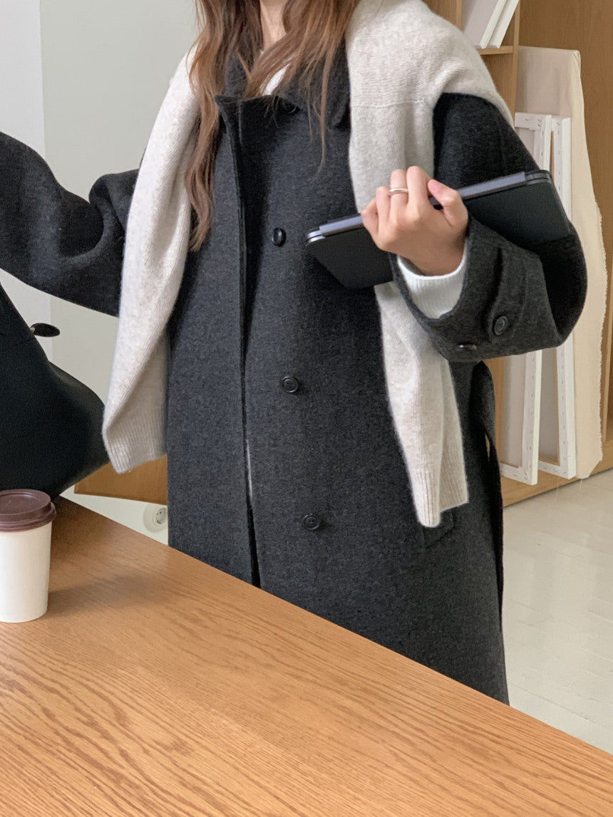 Serin shetland hadmade coat-2col