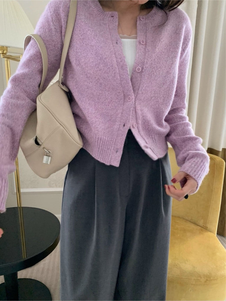 Tei wool semi wide slacks-2col/ショート丈あり