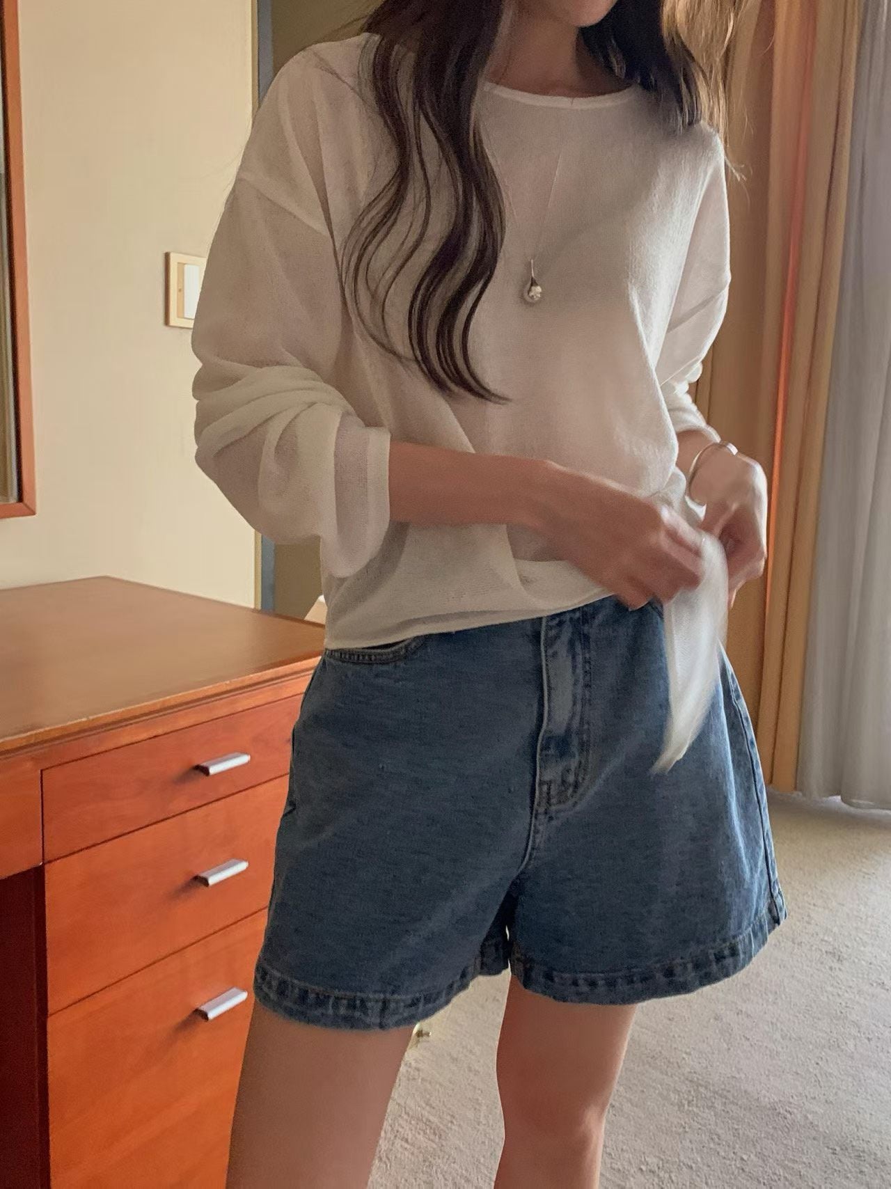 linen bow T-3col