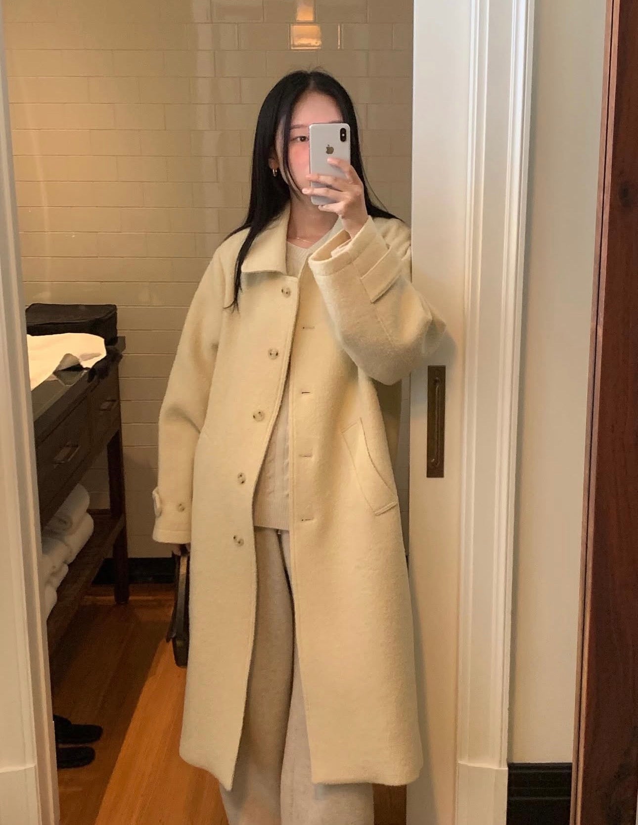 Fushily wool coat-2col