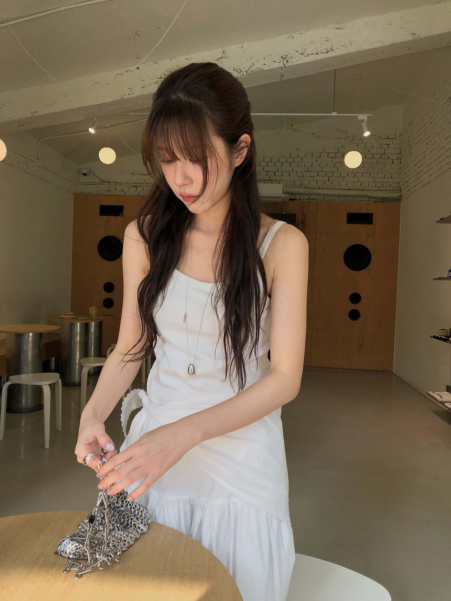 angle scarf&skirt set-2col