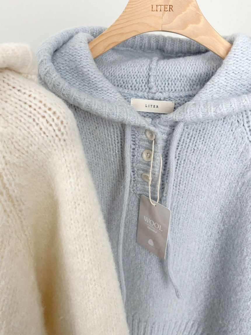 liter momo alpaca hood knit-2col