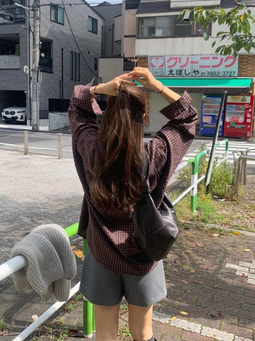 liter foe wool button shorts-2col