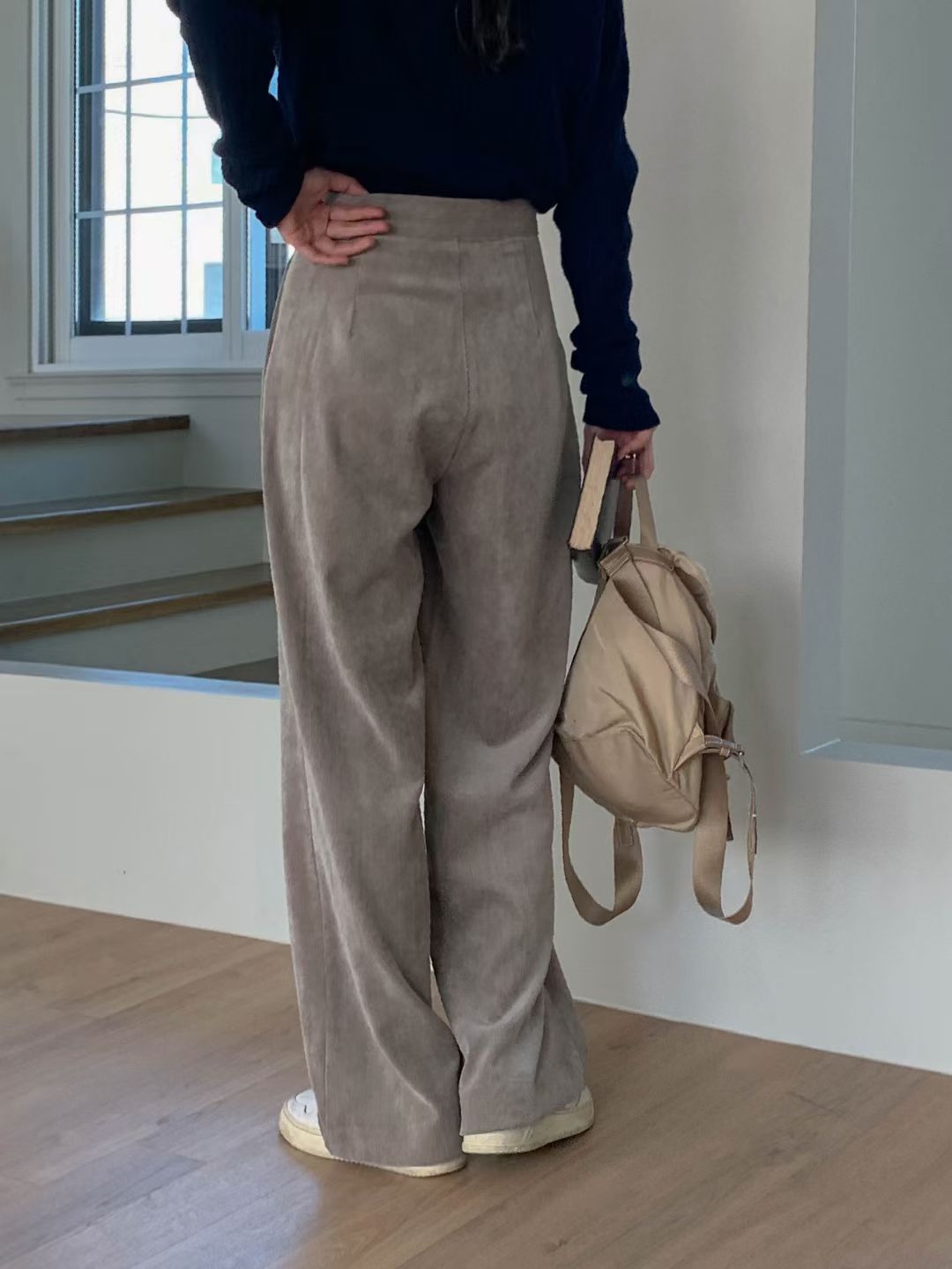 Soft corduroy wide slacks-3col/ショート丈あり