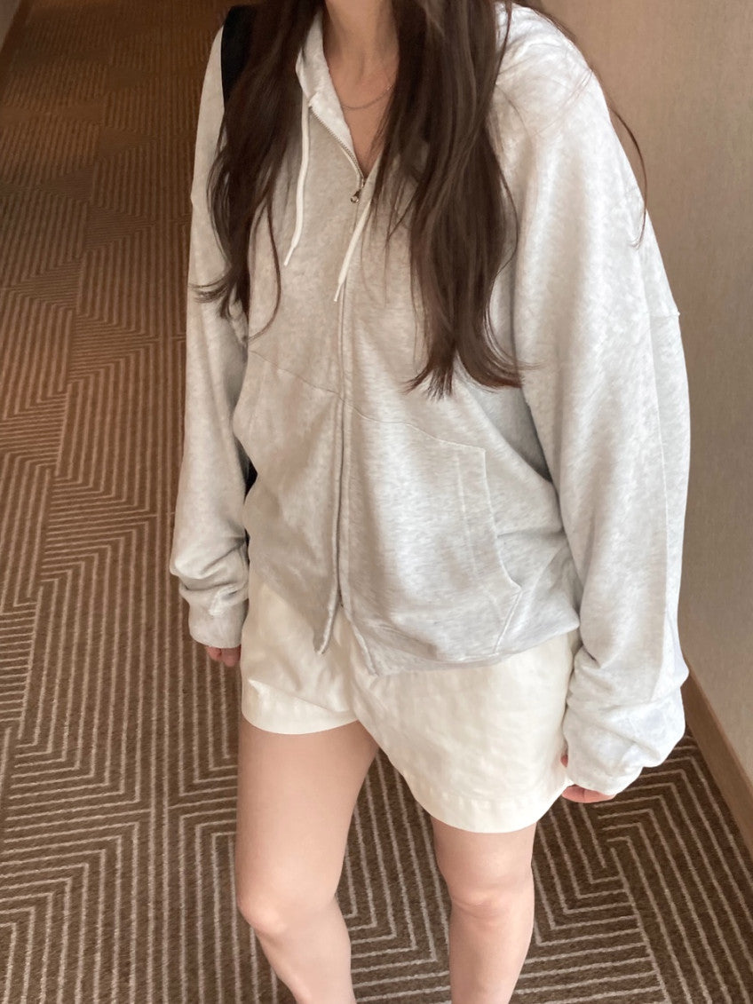 summer 2way hood zip up-2col