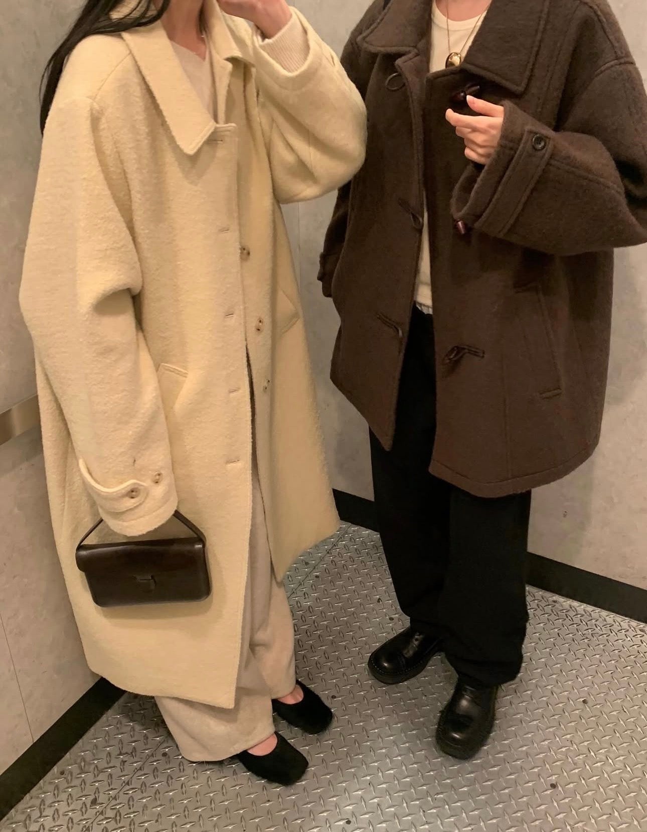 Fushily wool coat-2col