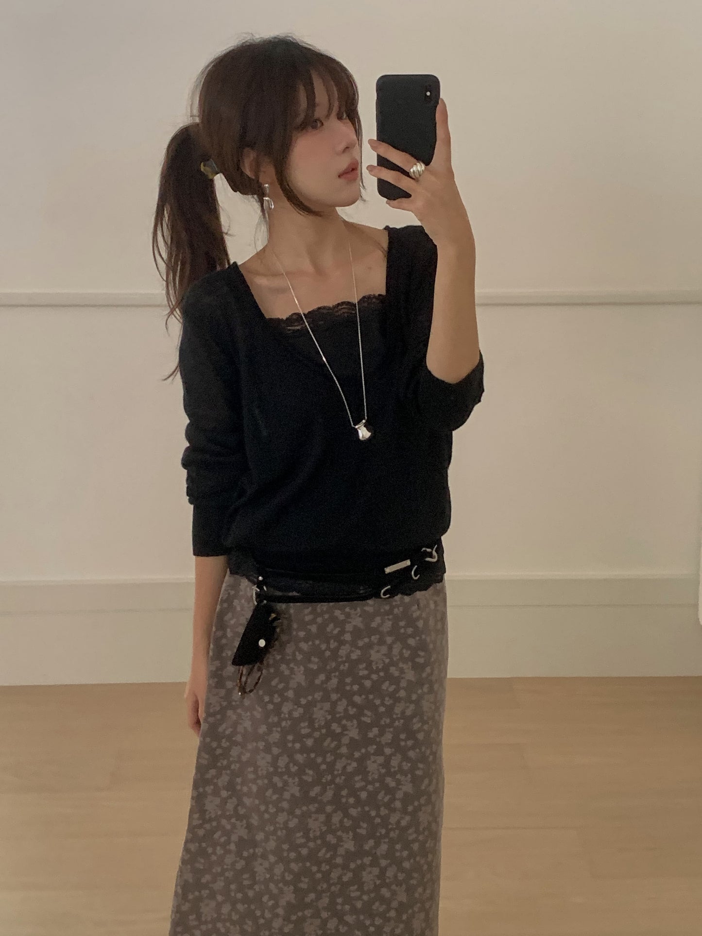 pig cotton skirt-2col