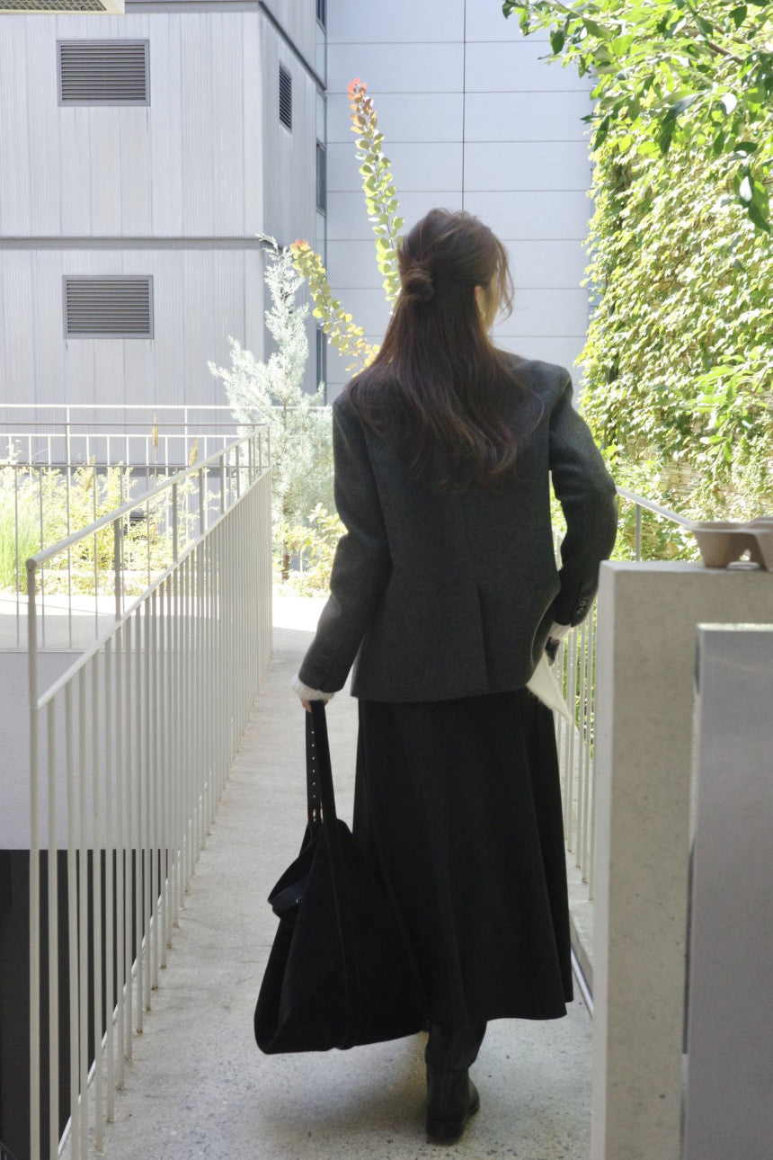 Chestnut wool blazer jacket-2col