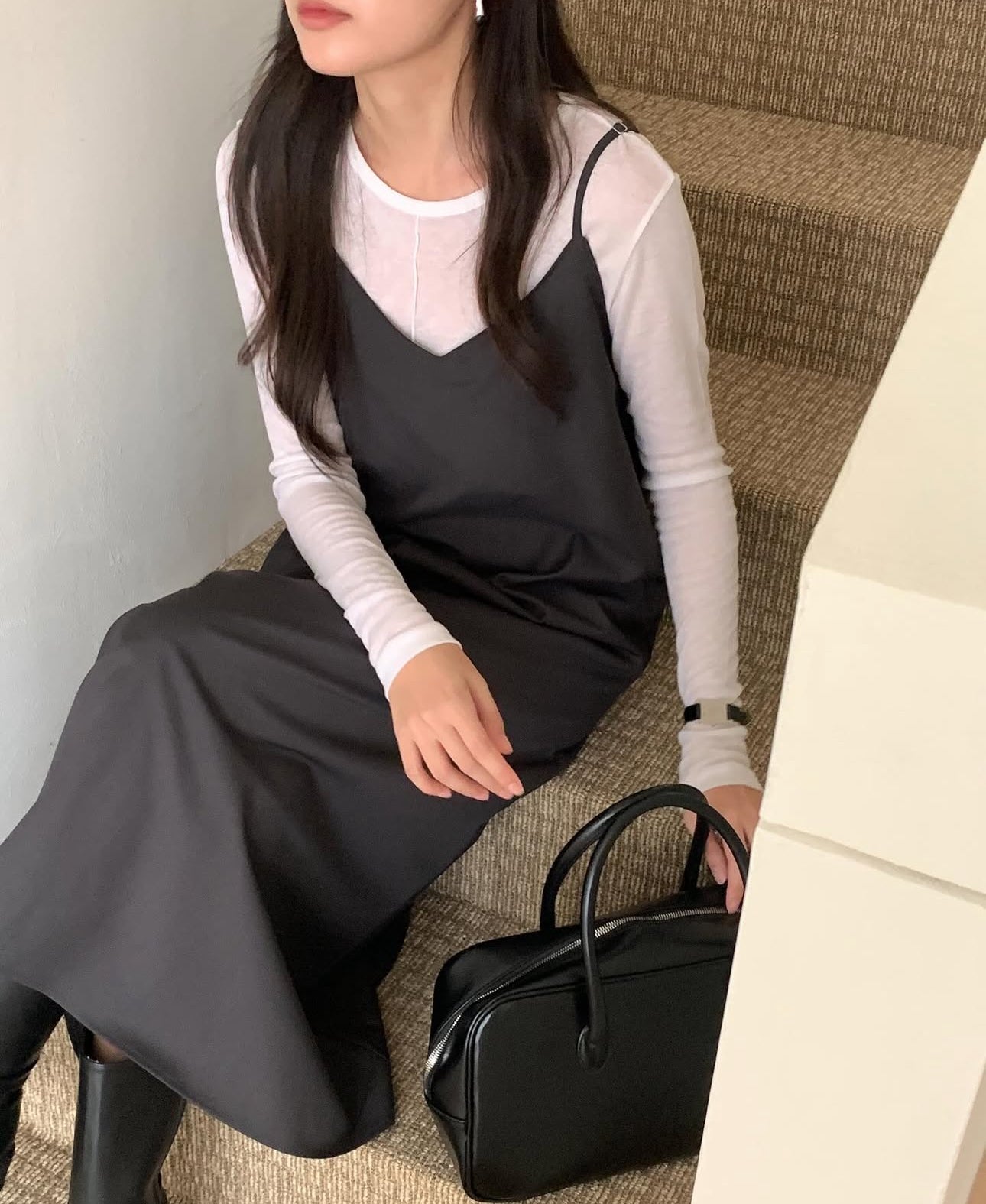 charcoal即納 Tera onepiece-3col