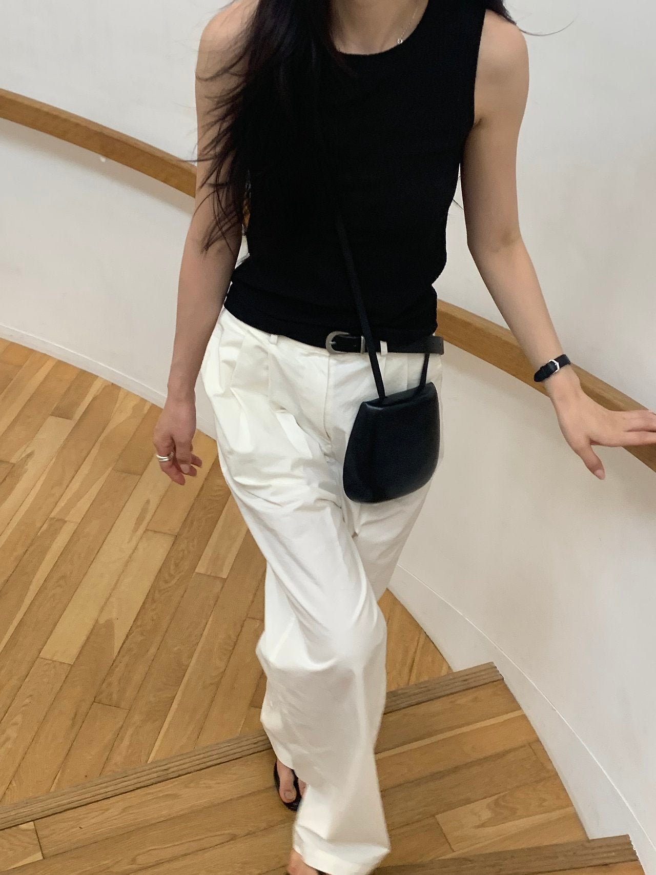 Maison rib sleeveless-3col