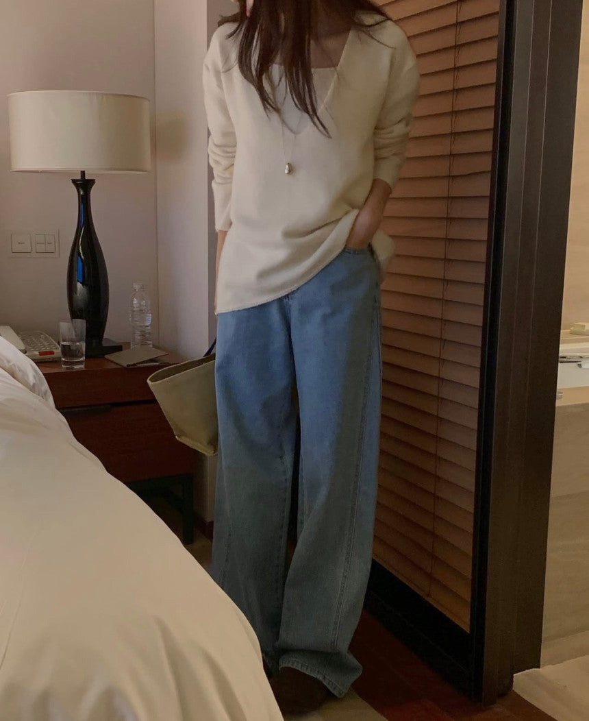 Toni wool sleeveless&v-knit-4col