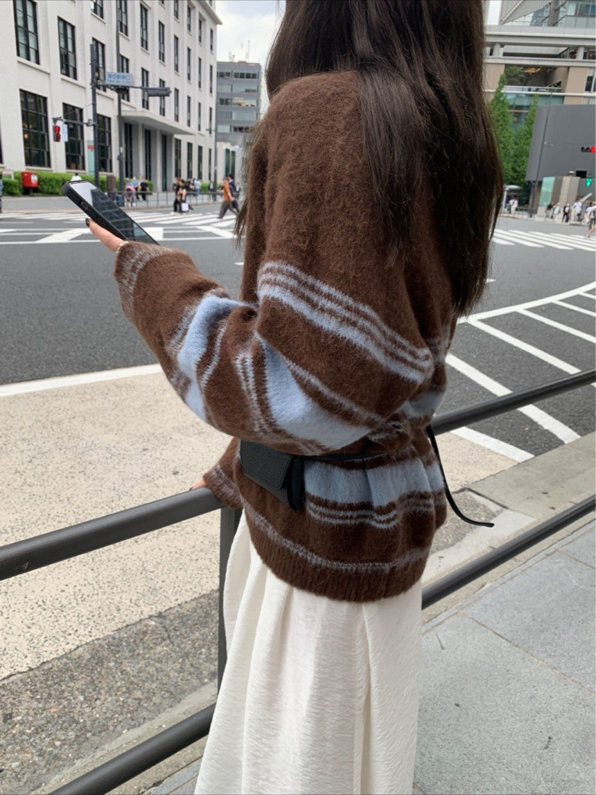 multi-v brush knit-2col