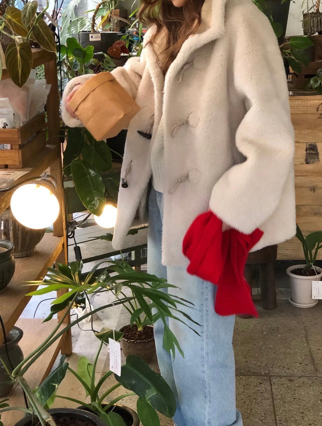 High-neck duffel reversible mustang