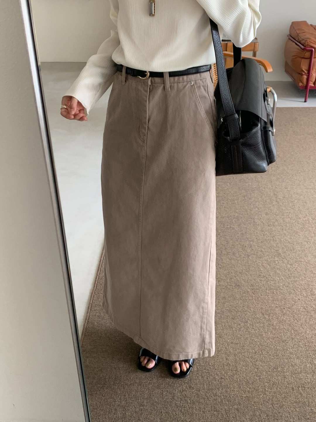 Marie vintage A-line skirt-2col