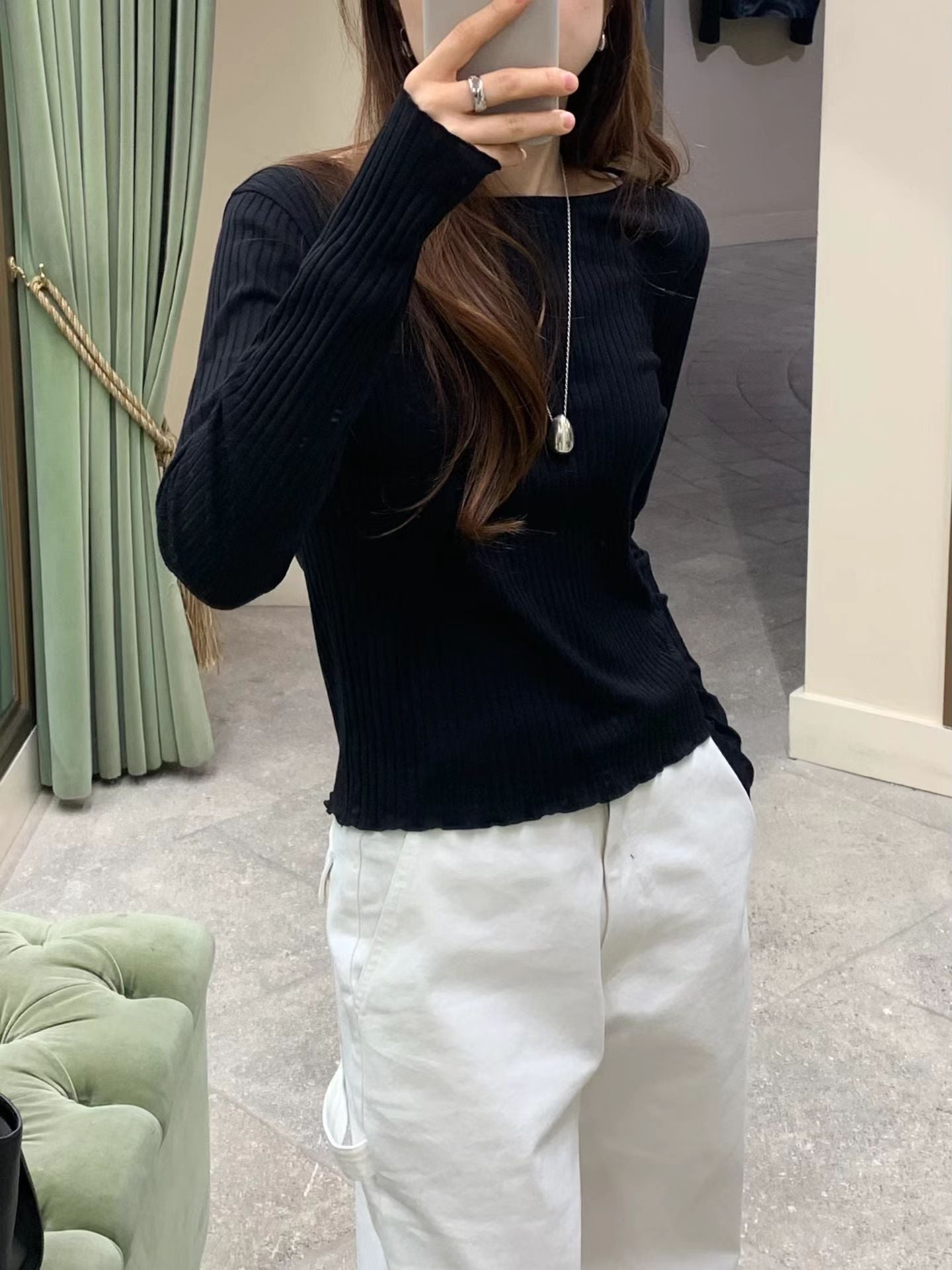 Ounce claire rib T-2col